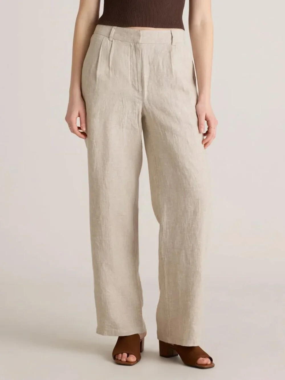 QUINCE 100% European Linen Pleated Trouser